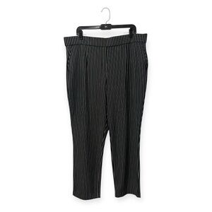 Black and White Striped Women's Pants